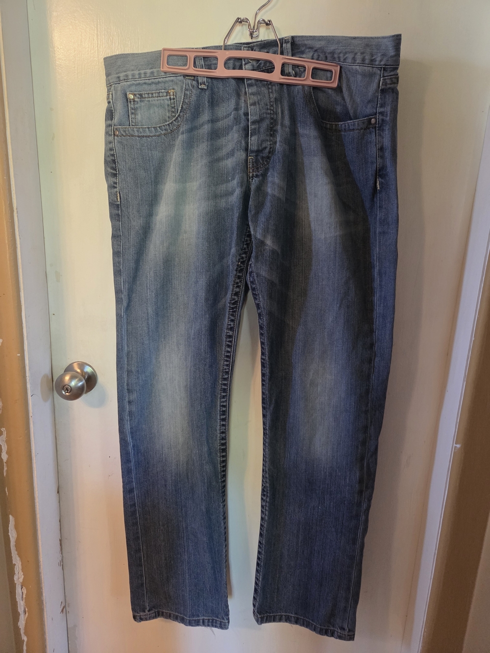 Henri Lloyd Men's Faded Blue Straight Jeans